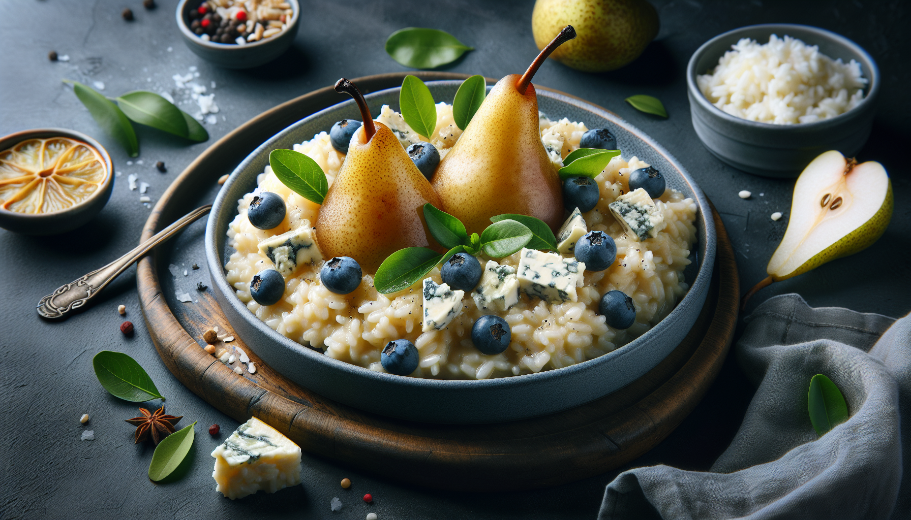 risotto gorgonzola e pere